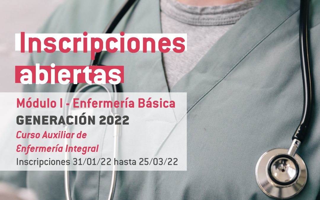 Inscripciones abiertas: Módulo I – Auxiliar de Enfermería