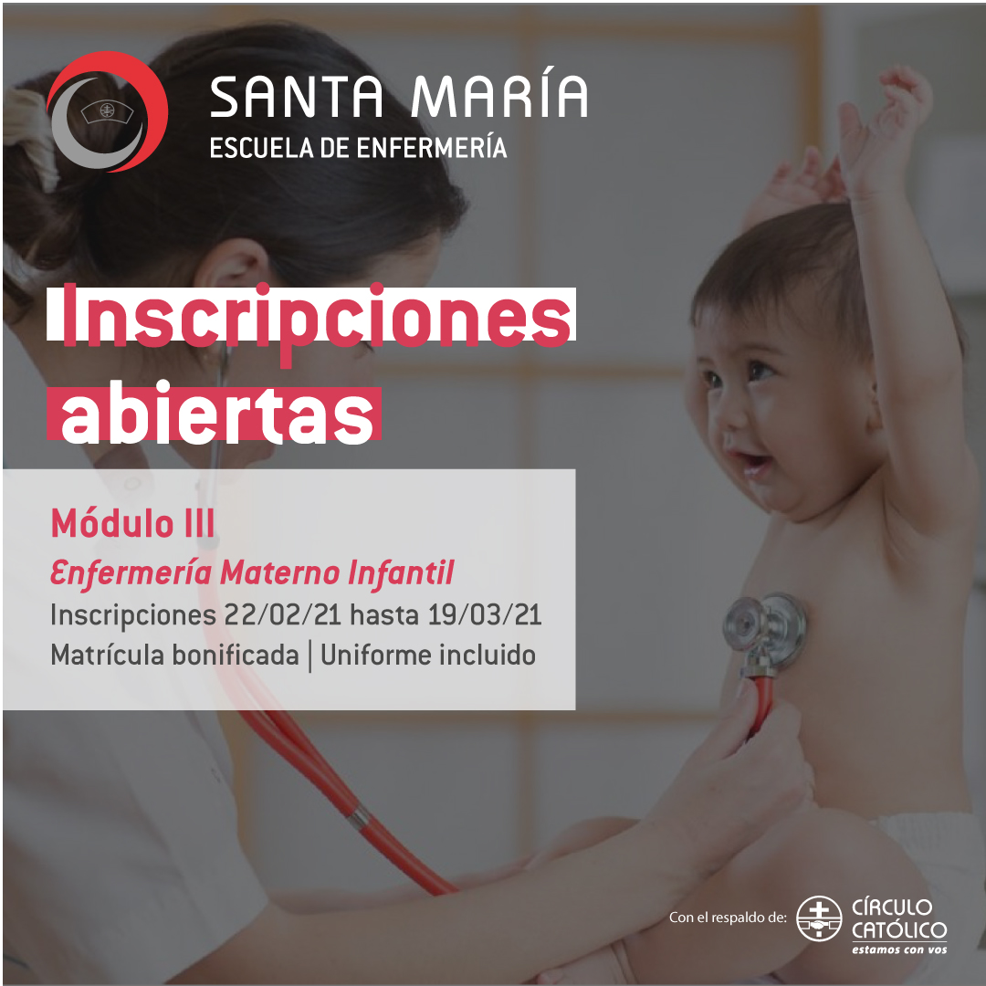 Inscripciones abiertas: Enfermería Materno Infantil del curso Auxiliar de Enfermería Integral
